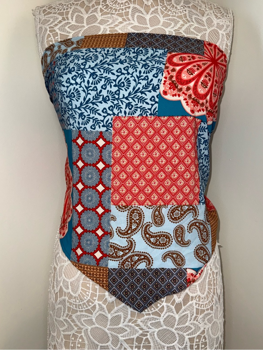 NWOT one size Saints & Hearts bandana tie top.